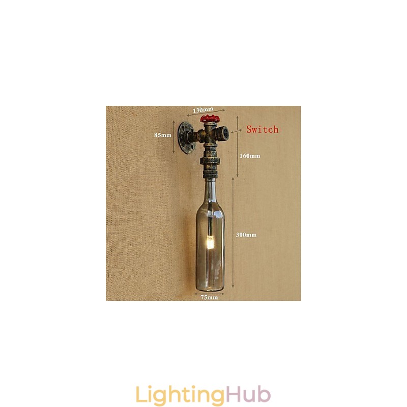 Smoke Gray Water Bottle Wall Lamp Wall Light