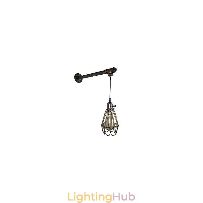 Loft vintage Wall Lights With switch Industrial Edison Fashion Simplicity Wall Sconce Metal Base Cap