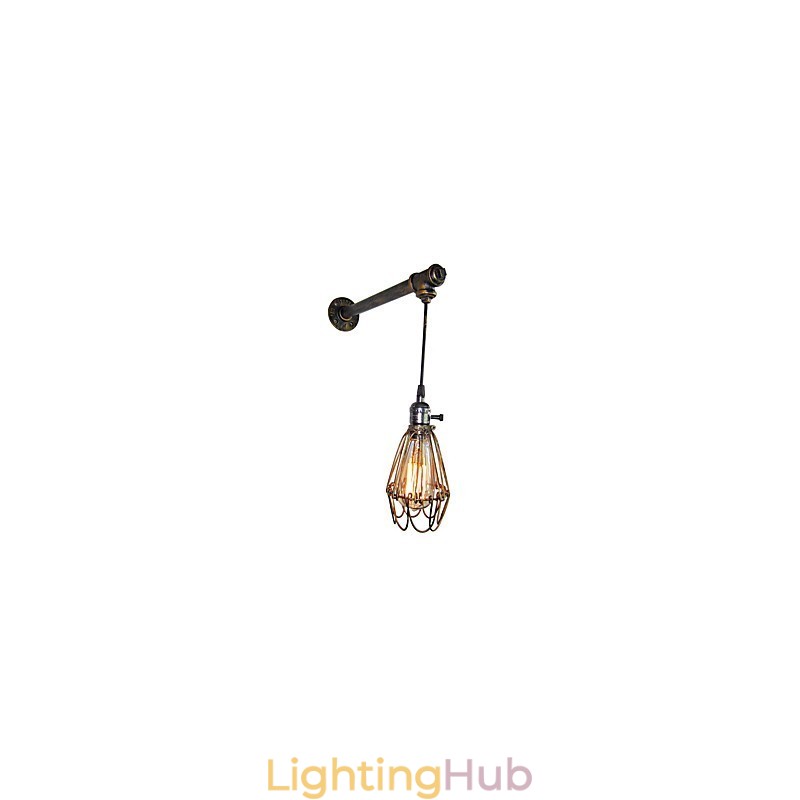 Loft vintage Wall Lights With switch Industrial Edison Fashion Simplicity Wall Sconce Metal Base Cap