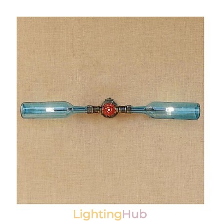 Retro American Village Creative Industry Wind Designer Water Bottle Wall Lamp Wall Light Blue Retro American Village Creative Industry Wind Designer Water Bottle Wall Lamp Wall Light Blue