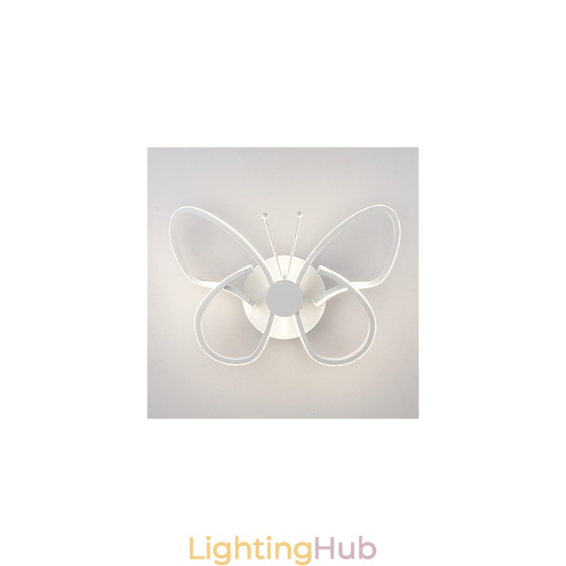 Modern Wall Lights Butterfly Shape Creative Metal Acrylic Living Room Hallway Bedroom Hotel rooms Bedside Lamp