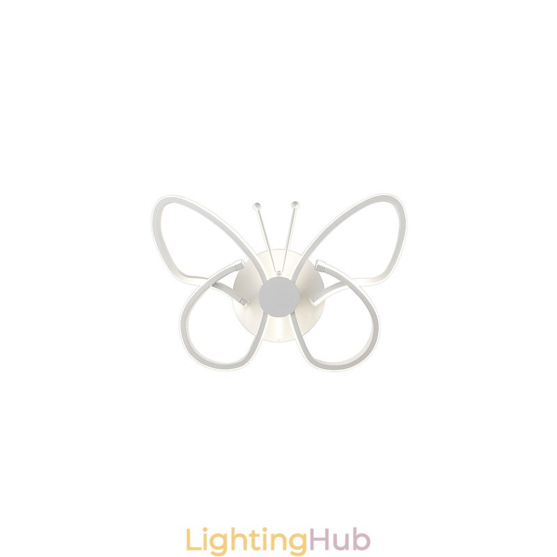 Modern Wall Lights Butterfly Shape Creative Metal Acrylic Living Room Hallway Bedroom Hotel rooms Bedside Lamp