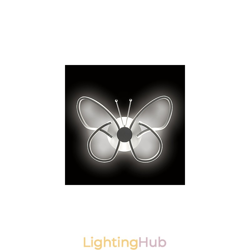 Modern Wall Lights Butterfly Shape Creative Metal Acrylic Living Room Hallway Bedroom Hotel rooms Bedside Lamp