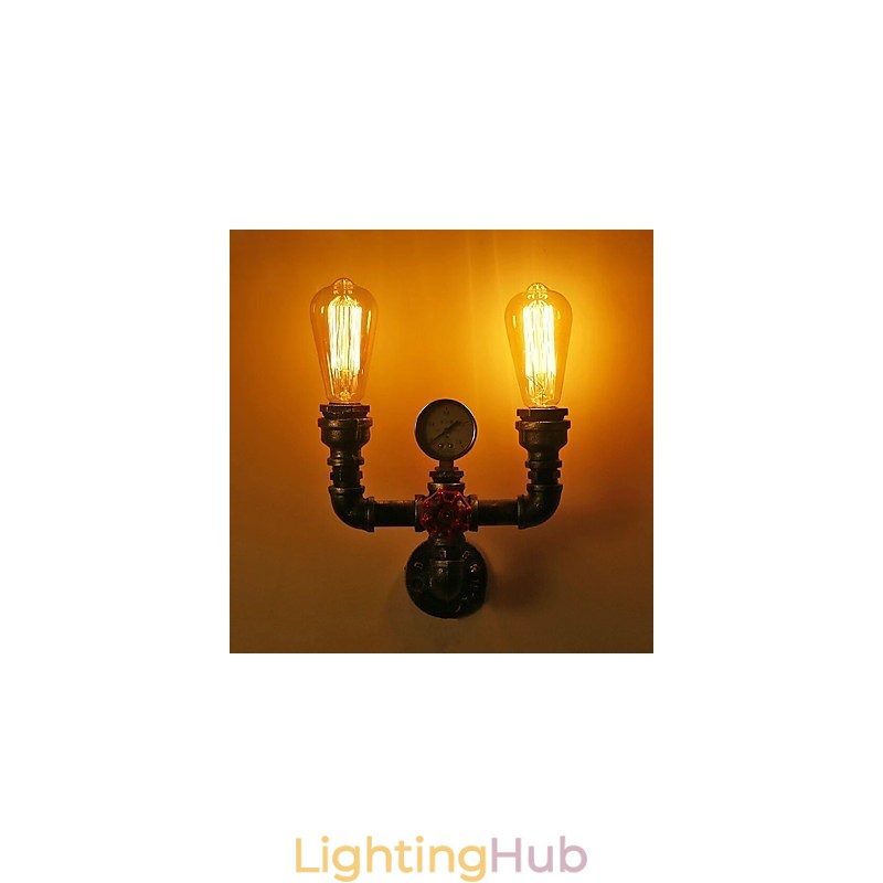 2 Heads Vintage Industrial Metal Wall Lights Restaurant Cafe Bar Decoration lighting