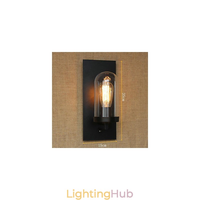 Creative modern minimalist Restaurant Bar American country aisle stairs Edison wall single head lamp glass