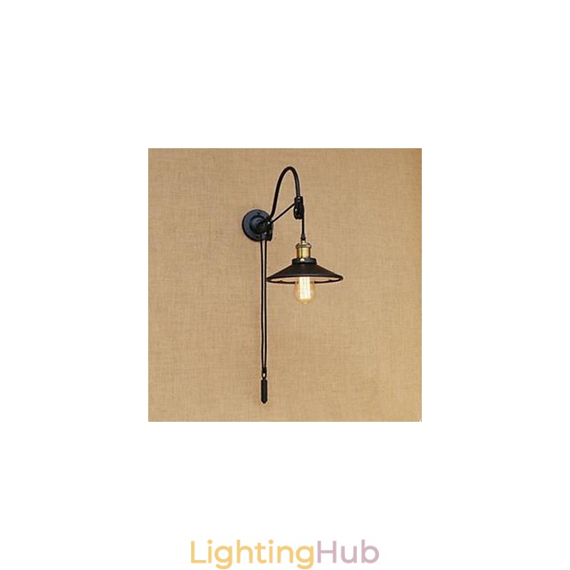 Lifting Dining Room Wall Lamp With Adjustable Thread Length Of Retro Creative Character Bedroom Wall Lamp Iron