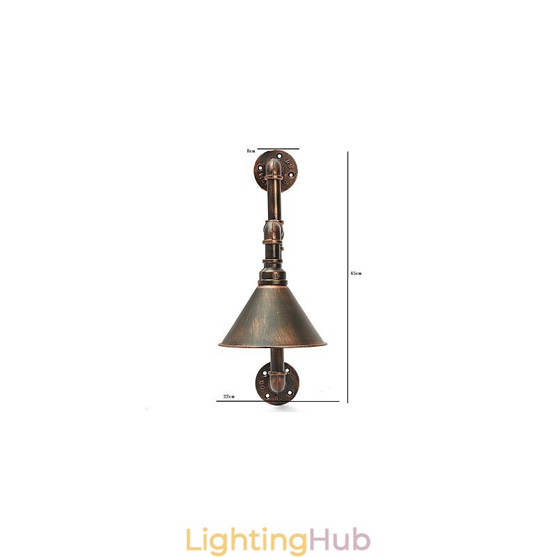 Water Pipe Wall Lights Retro Industrial Style Creative Country Metal Restaurant Cafe Bars Bar Table Wall Sconces
