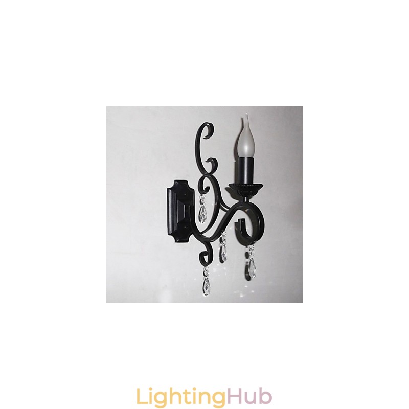Crystal Candle Lamp Iron Creative Personality Corridor Staircase Decoration Bedside Lamp Wall Lamp