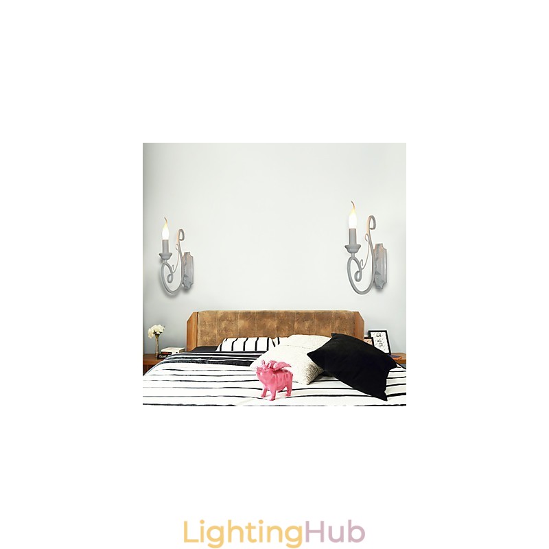 Candle Lamp Bedside Lamp Wall Lamp Iron Corridor Creative Pastoral Mirror Lamp