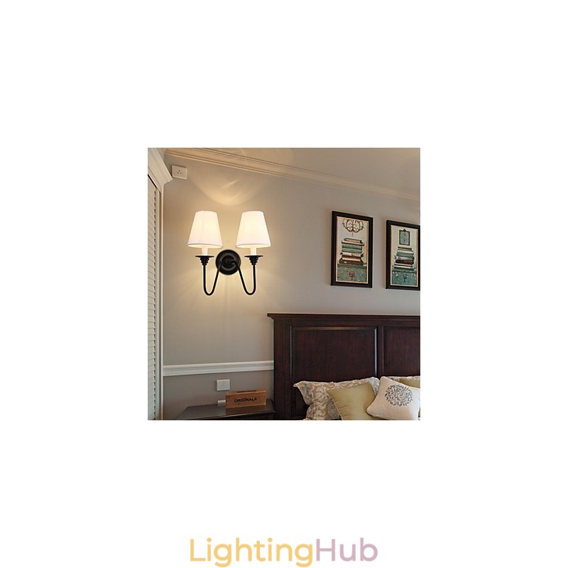 Rustic Lodge Black Oxide Finish Feature for Eye Protection Ambient Light Wall Sconces Wall Light