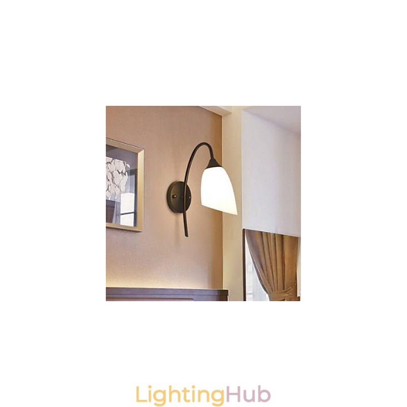Black American Simple Bedroom Lamp Fishing Bedside Wall Lamp