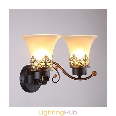 Double Head Amercian Countryside Vintage Metal with Glass Wall Lamp for the Canteen Room Living Room Entry Foyer Decorate Wall Lamp Double Head Amercian Countryside Vintage Metal with Glass Wall Lamp for the Canteen Room Living Room Entry Foyer Decorate Wall Lamp