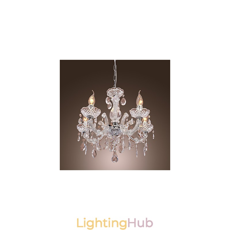 Upligh Chrome Ceiling Lamp Candle light Acrylic Fixture Chandelier Pendant