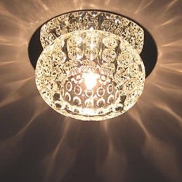 Modern Contemporary Crystal Mini Style Flush Mount