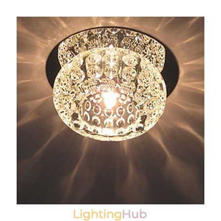 Modern Contemporary Crystal Mini Style Flush Mount Modern Contemporary Crystal Mini Style Flush Mount