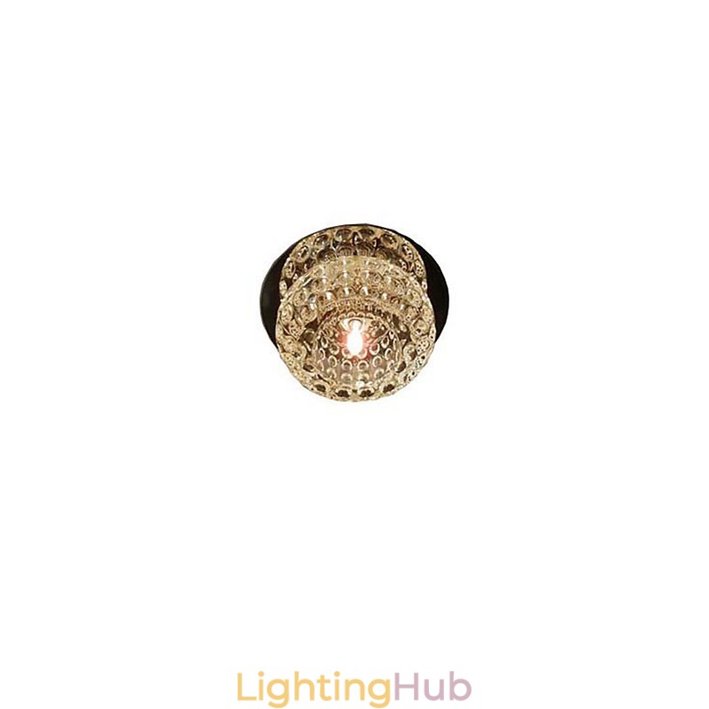 Modern Contemporary Crystal Mini Style Flush Mount