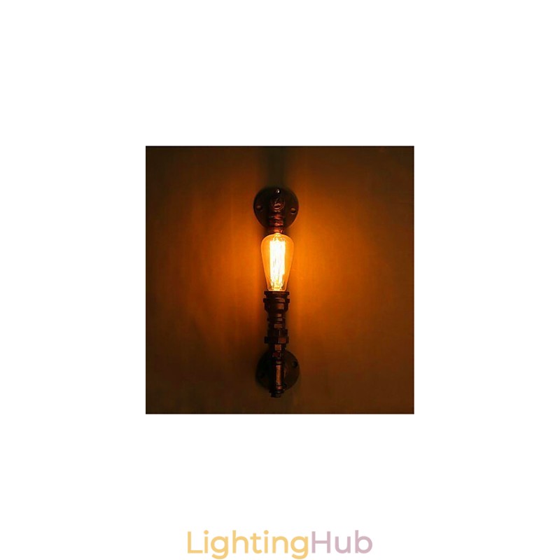 American Retro Loft Industrial Water Aisle Stairs Creative Personality Restaurant Bar Single Head Iron Wall Lamp