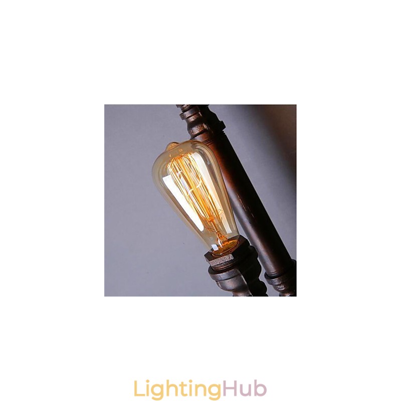 American Retro Loft Industrial Water Aisle Stairs Creative Personality Restaurant Bar Single Head Iron Wall Lamp