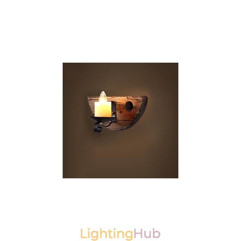Rustic Lodge Painting Feature for Mini Style Ambient Light Wall Sconces Wall Light