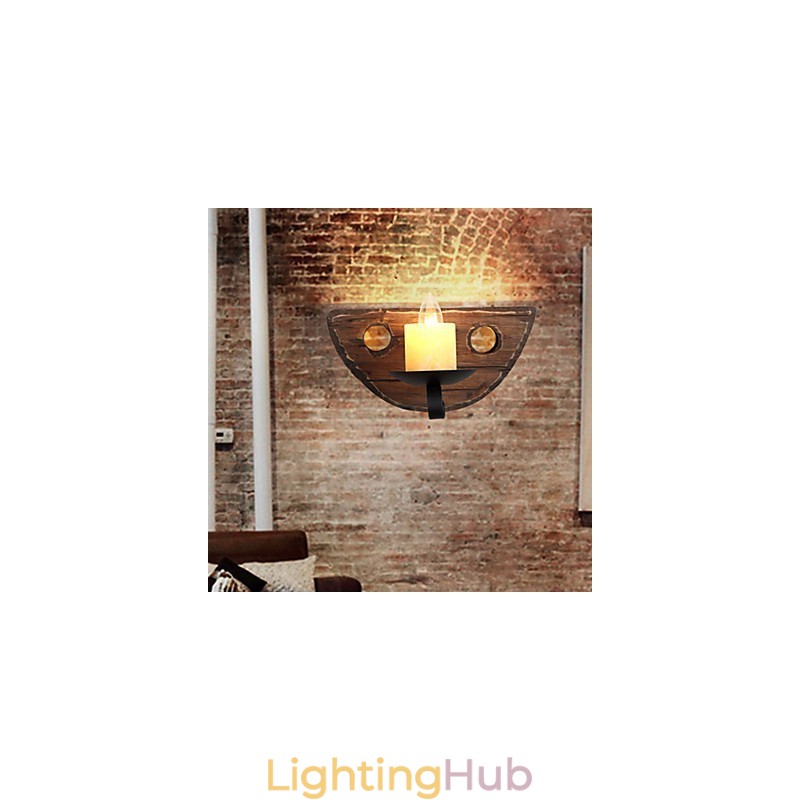 Rustic Lodge Painting Feature for Mini Style Ambient Light Wall Sconces Wall Light