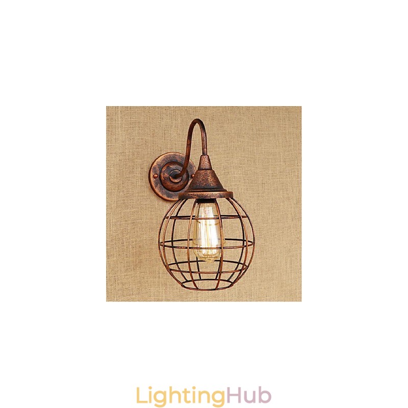 Simple And Retro Creative Personality Rust Color American wall lamp Wall Sconces Wall Light