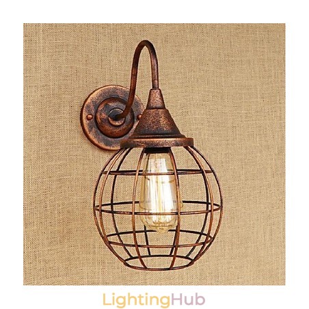 Simple And Retro Creative Personality Rust Color American wall lamp Wall Sconces Wall Light