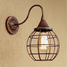 Simple And Retro Creative Personality Rust Color American wall lamp Wall Sconces Wall Light