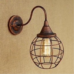 Simple And Retro Creative Personality Rust Color American wall lamp Wall Sconces Wall Light