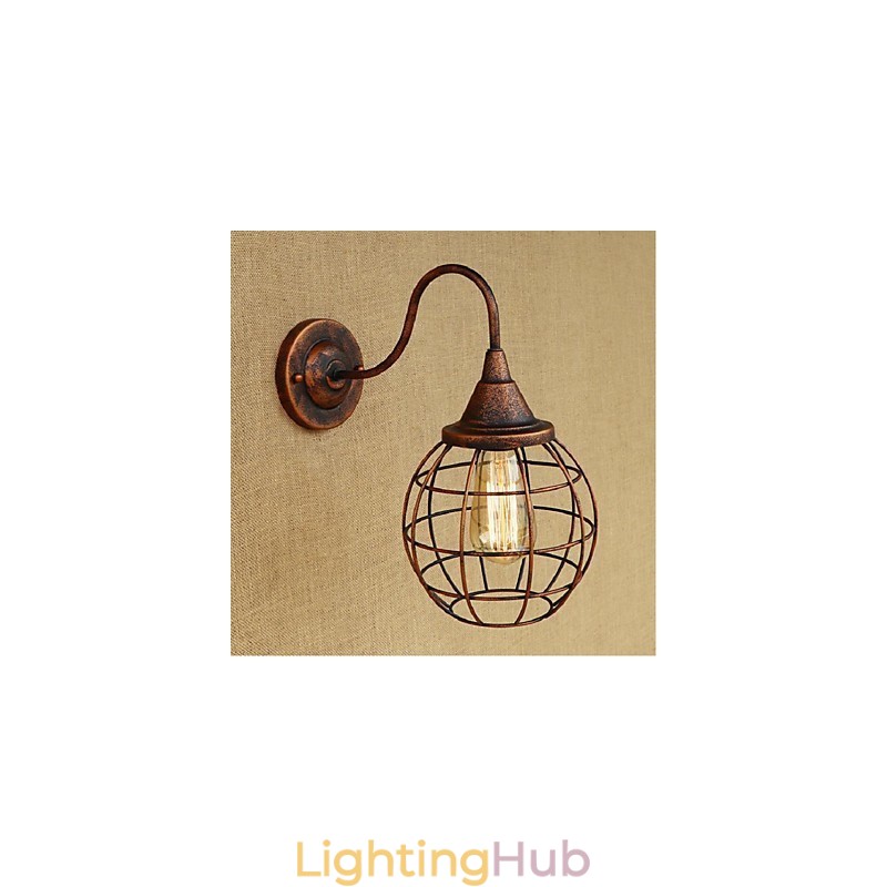 Simple And Retro Creative Personality Rust Color American wall lamp Wall Sconces Wall Light
