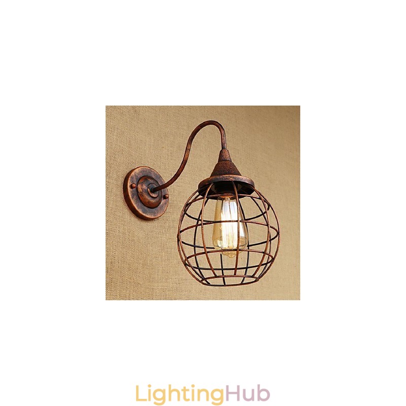 Simple And Retro Creative Personality Rust Color American wall lamp Wall Sconces Wall Light