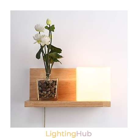 Wood Wall Sconces Max Country Style With Switch