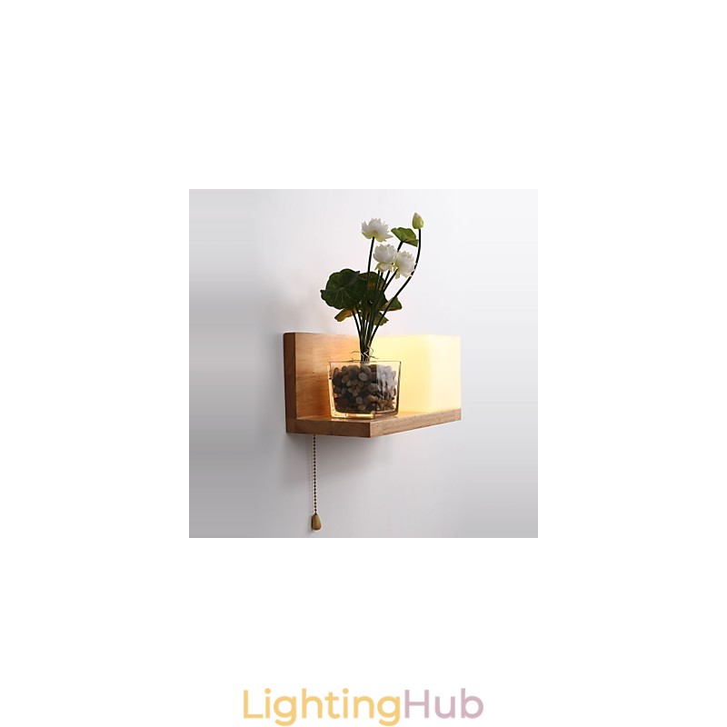 Wood Wall Sconces Max Country Style With Switch