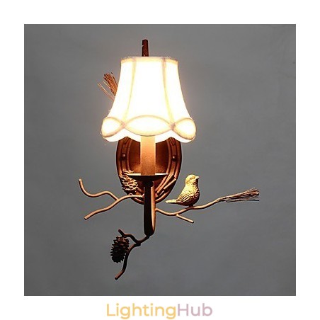 North Amercian Vintage Metal with Resin Bird and Pine Cone Wall Lamp Fit for the Living Room Dining Room Wall Light North Amercian Vintage Metal with Resin Bird and Pine Cone Wall Lamp Fit for the Living Room Dining Room Wall Light
