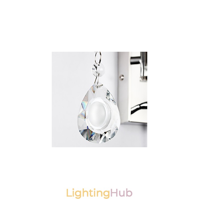 Wall Lamp for Bedroom Reading Lamp Fabric Lamp Modern Comtemporary Country Chrome Feature for Crystal Swing Arm