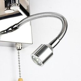 Wall Lamp for Bedroom Reading Lamp Fabric Lamp Modern Comtemporary Country Chrome Feature for Crystal Swing Arm