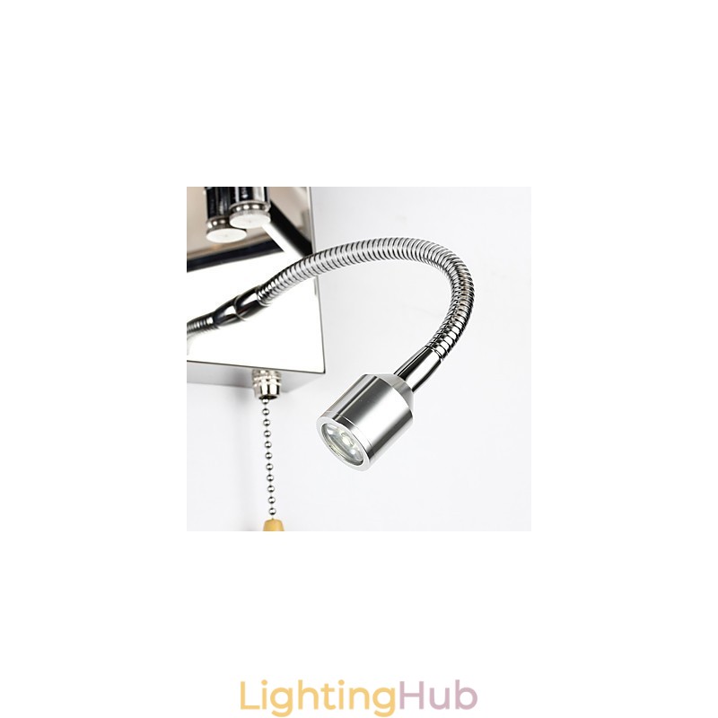 Wall Lamp for Bedroom Reading Lamp Fabric Lamp Modern Comtemporary Country Chrome Feature for Crystal Swing Arm