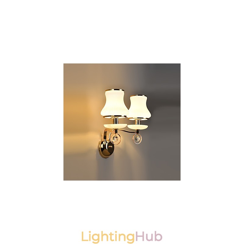 Modern Contemporary Electroplated Feature for Crystal Ambient Light Wall Sconces Wall Light