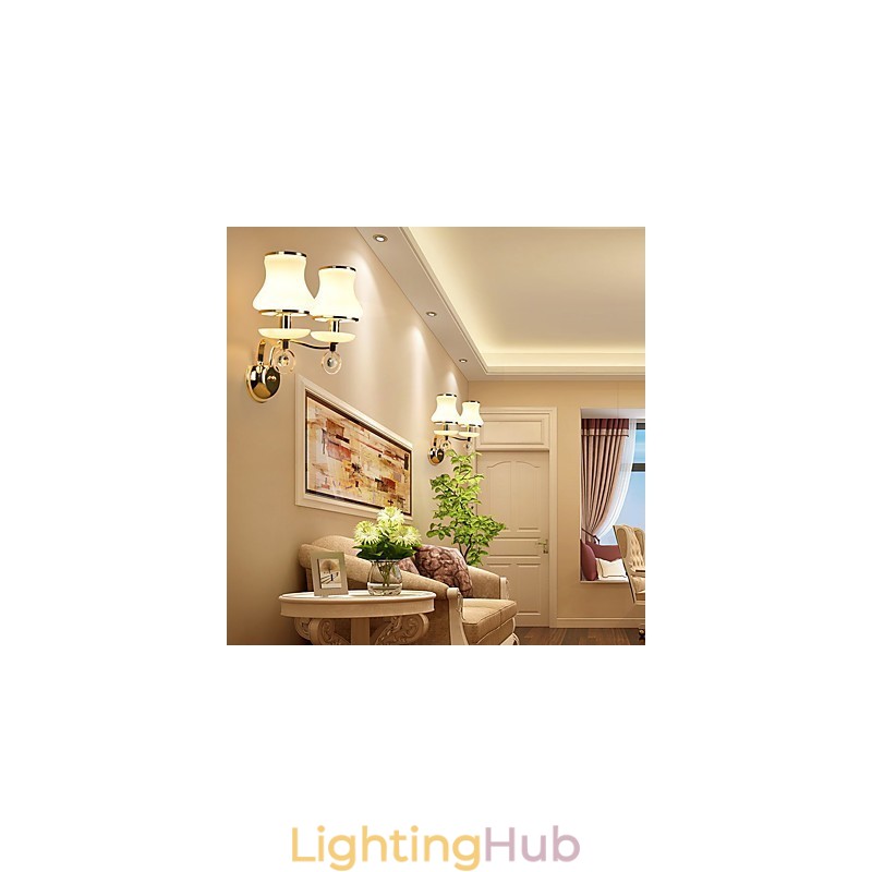 Modern Contemporary Electroplated Feature for Crystal Ambient Light Wall Sconces Wall Light