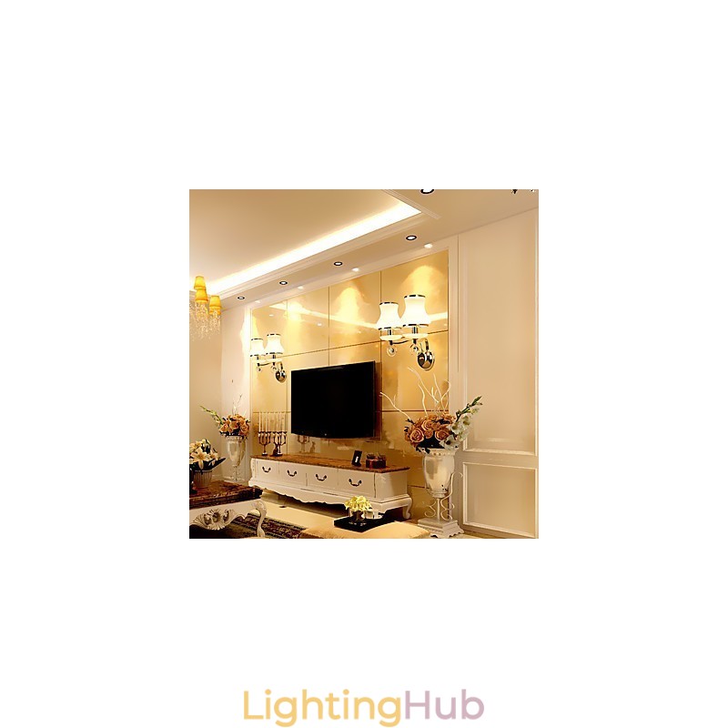 Modern Contemporary Electroplated Feature for Crystal Ambient Light Wall Sconces Wall Light