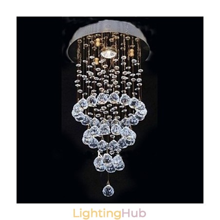 Modern Contemporary Crystal Electroplated Metal Flush Mount Modern Contemporary Crystal Electroplated Metal Flush Mount