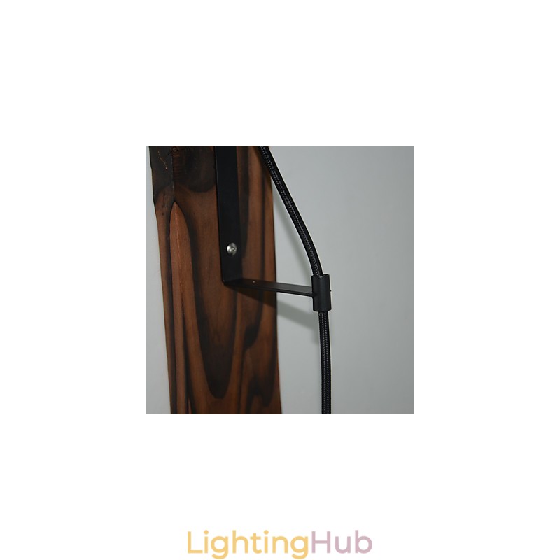 American country style wall lamp retro creative Wooden pulley wall lamp