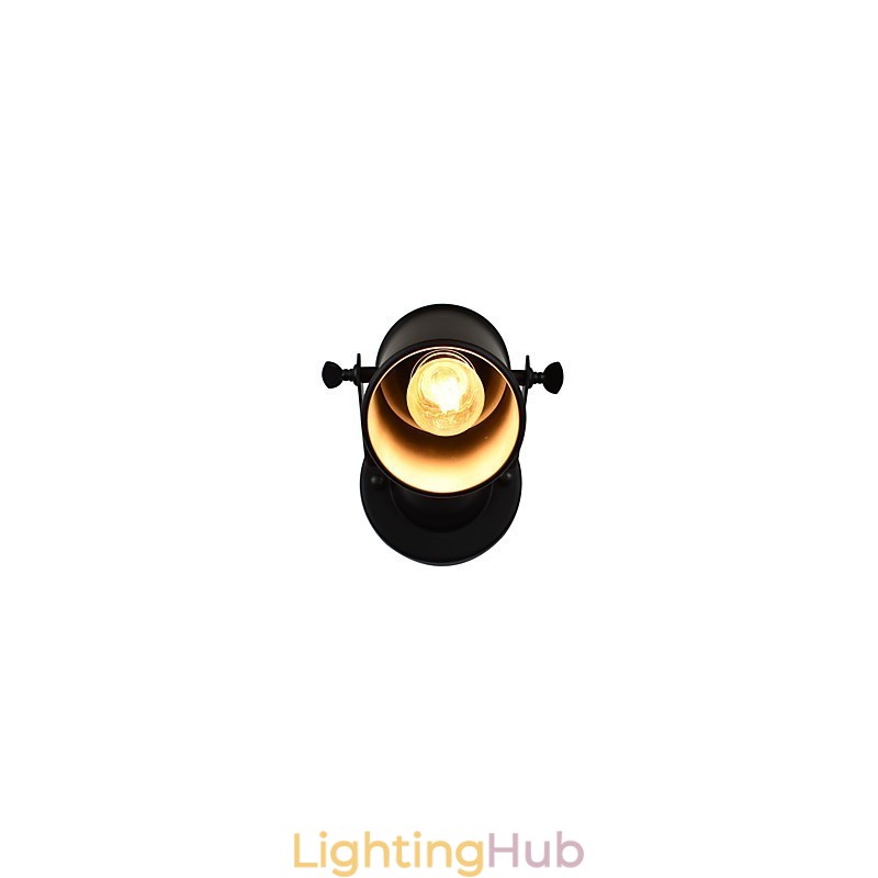Painted Steel Wall Lamp Dumb Black American Coffee Decoration Retro Wall Light Lightsaber Lamp On Wall