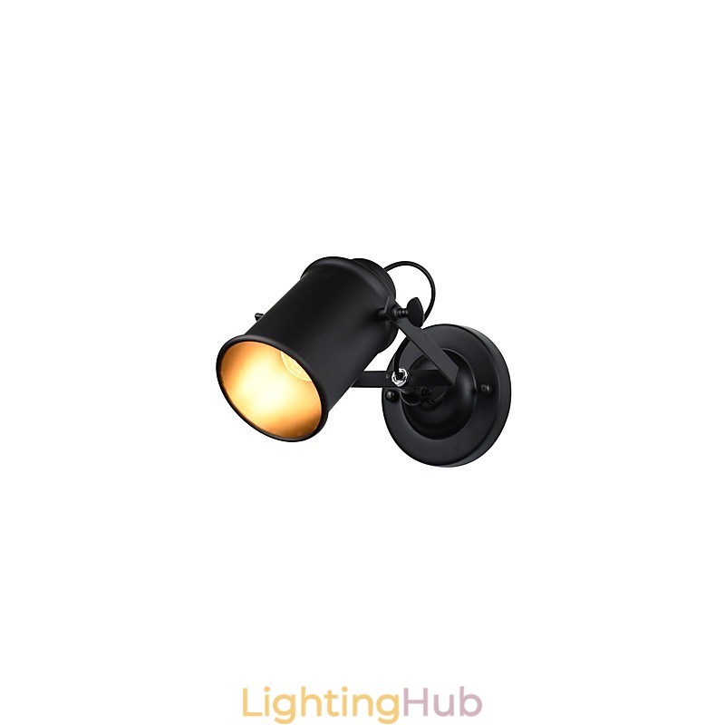 Painted Steel Wall Lamp Dumb Black American Coffee Decoration Retro Wall Light Lightsaber Lamp On Wall