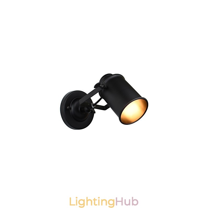 Painted Steel Wall Lamp Dumb Black American Coffee Decoration Retro Wall Light Lightsaber Lamp On Wall
