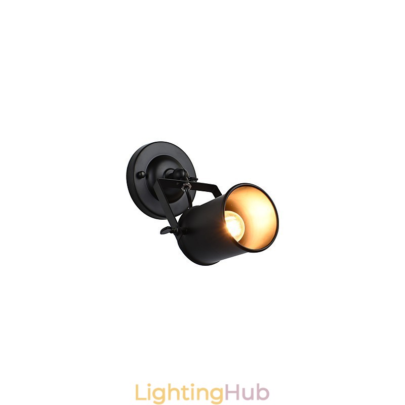 Painted Steel Wall Lamp Dumb Black American Coffee Decoration Retro Wall Light Lightsaber Lamp On Wall
