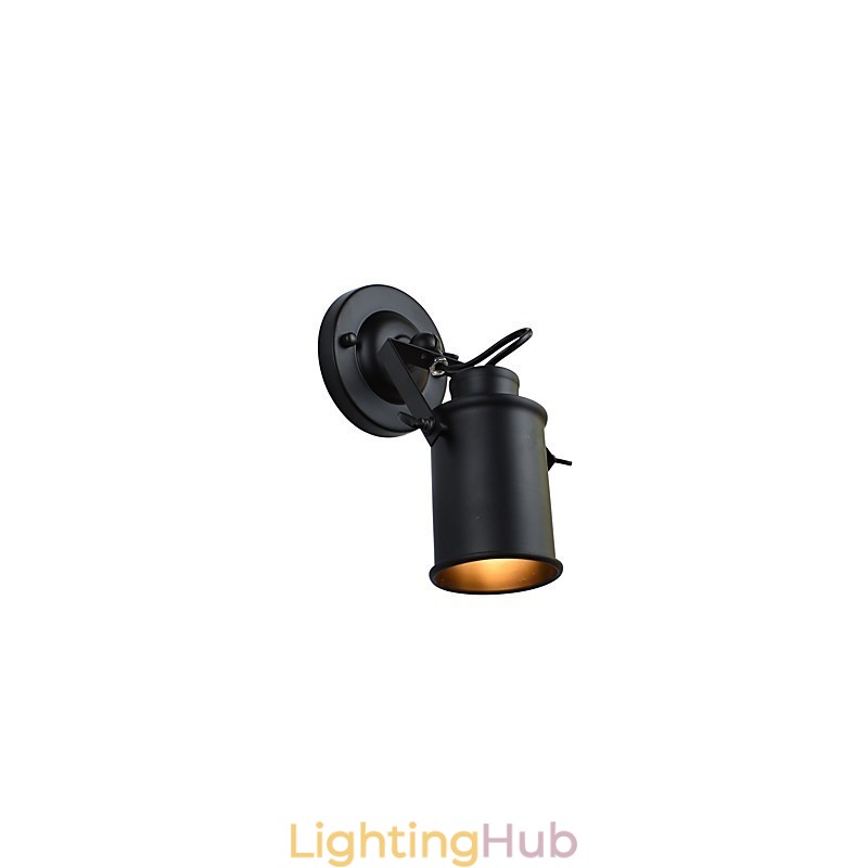 Painted Steel Wall Lamp Dumb Black American Coffee Decoration Retro Wall Light Lightsaber Lamp On Wall