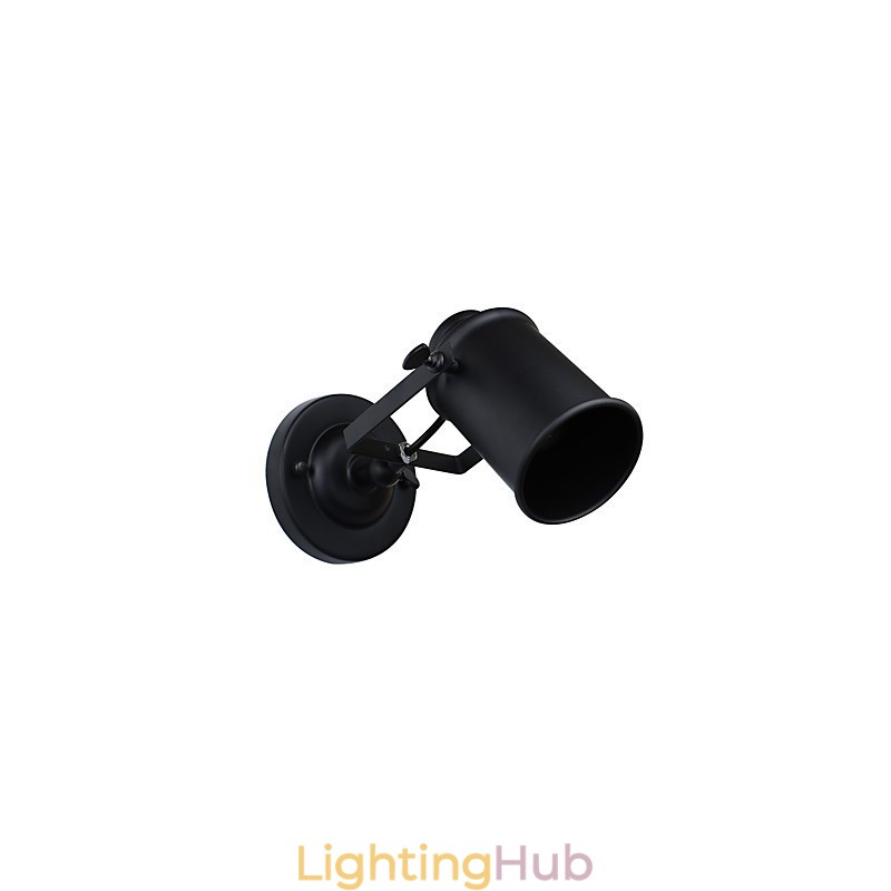 Painted Steel Wall Lamp Dumb Black American Coffee Decoration Retro Wall Light Lightsaber Lamp On Wall