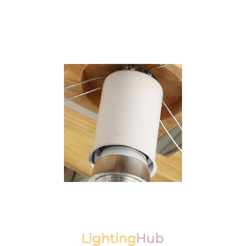 Flush Mount Mini Style Modern Contemporary Wood Bamboo