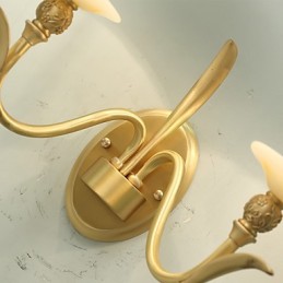 Simple Country Traditional Classic Brass Feature for Mini Style Uplight Wall Sconces Wall Light