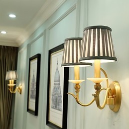 Simple Country Traditional Classic Brass Feature for Mini Style Uplight Wall Sconces Wall Light